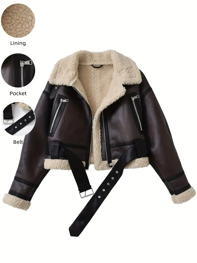 Vintage Damenjacke mit Gürtel