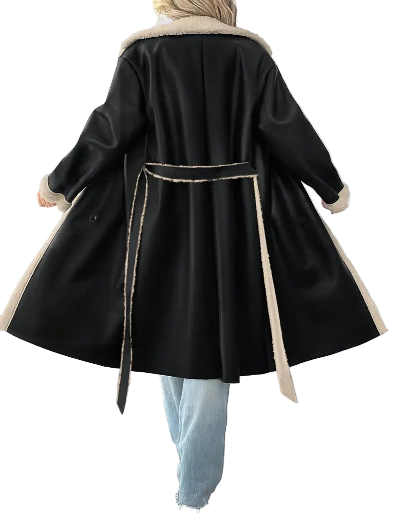 Elegante Damenjacke mit Kragen Gürtel