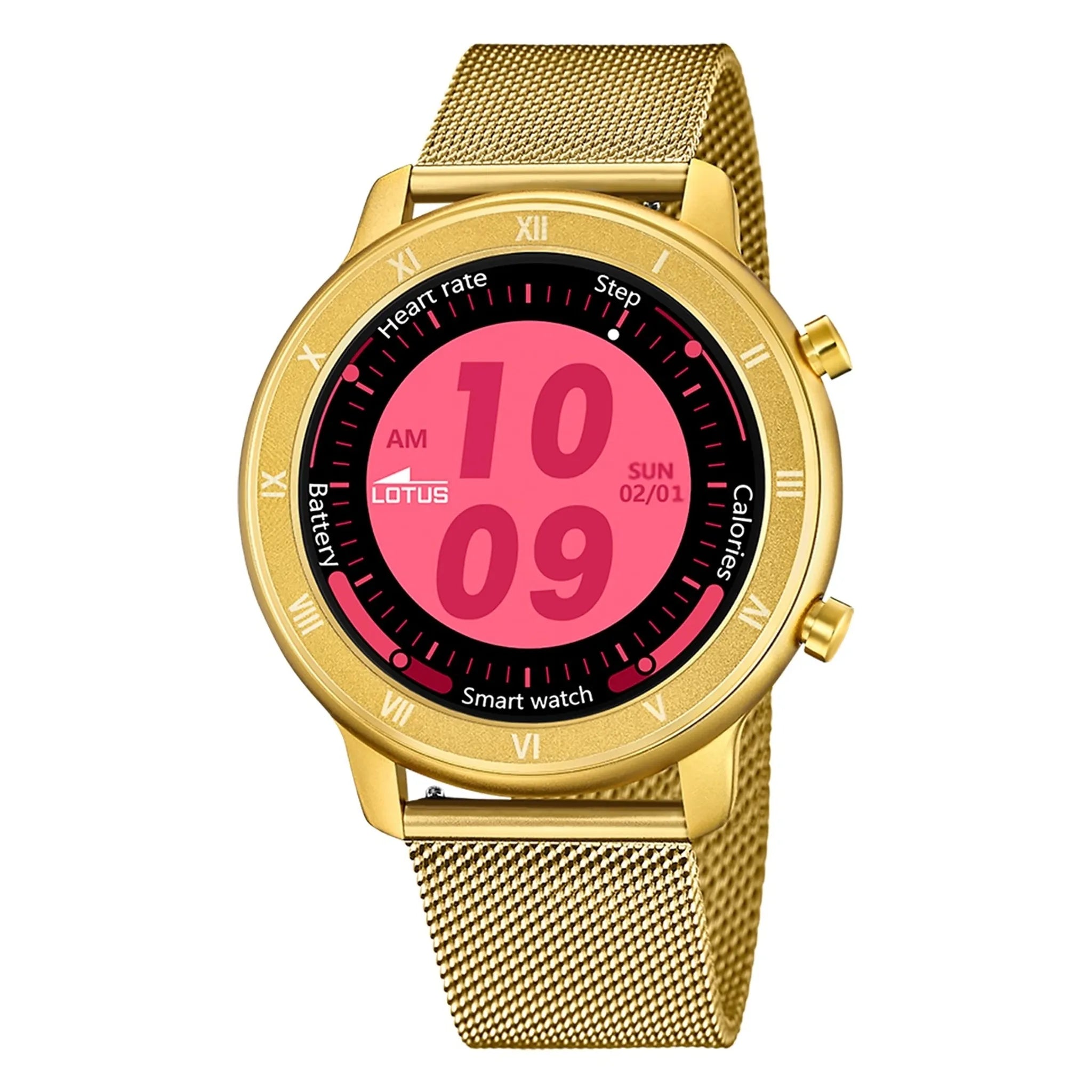 Lotus Smartwatch Herrenuhr Edelstahlband golden 50038/1