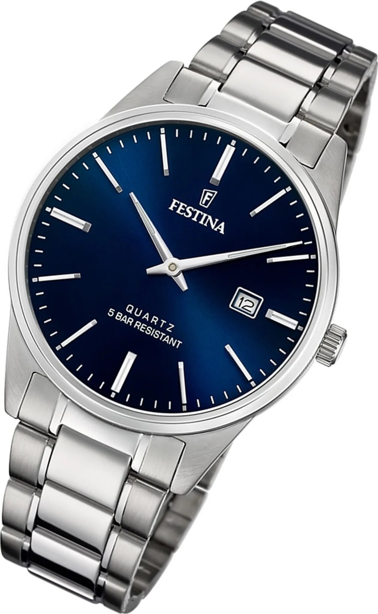 Festina Herren Analog Quarz Uhr mit Edelstahl Armband F20511/3
