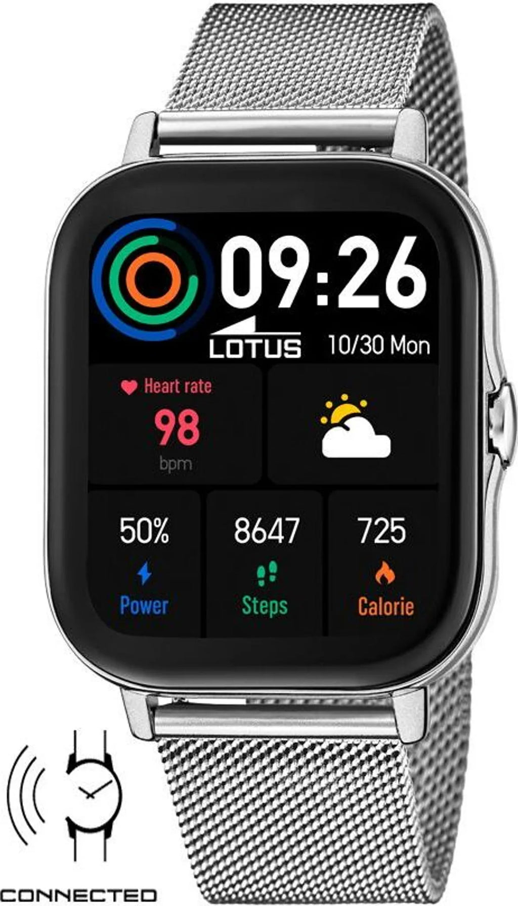 Lotus Smartwatch Sportuhr Edelstahlband 50044/1