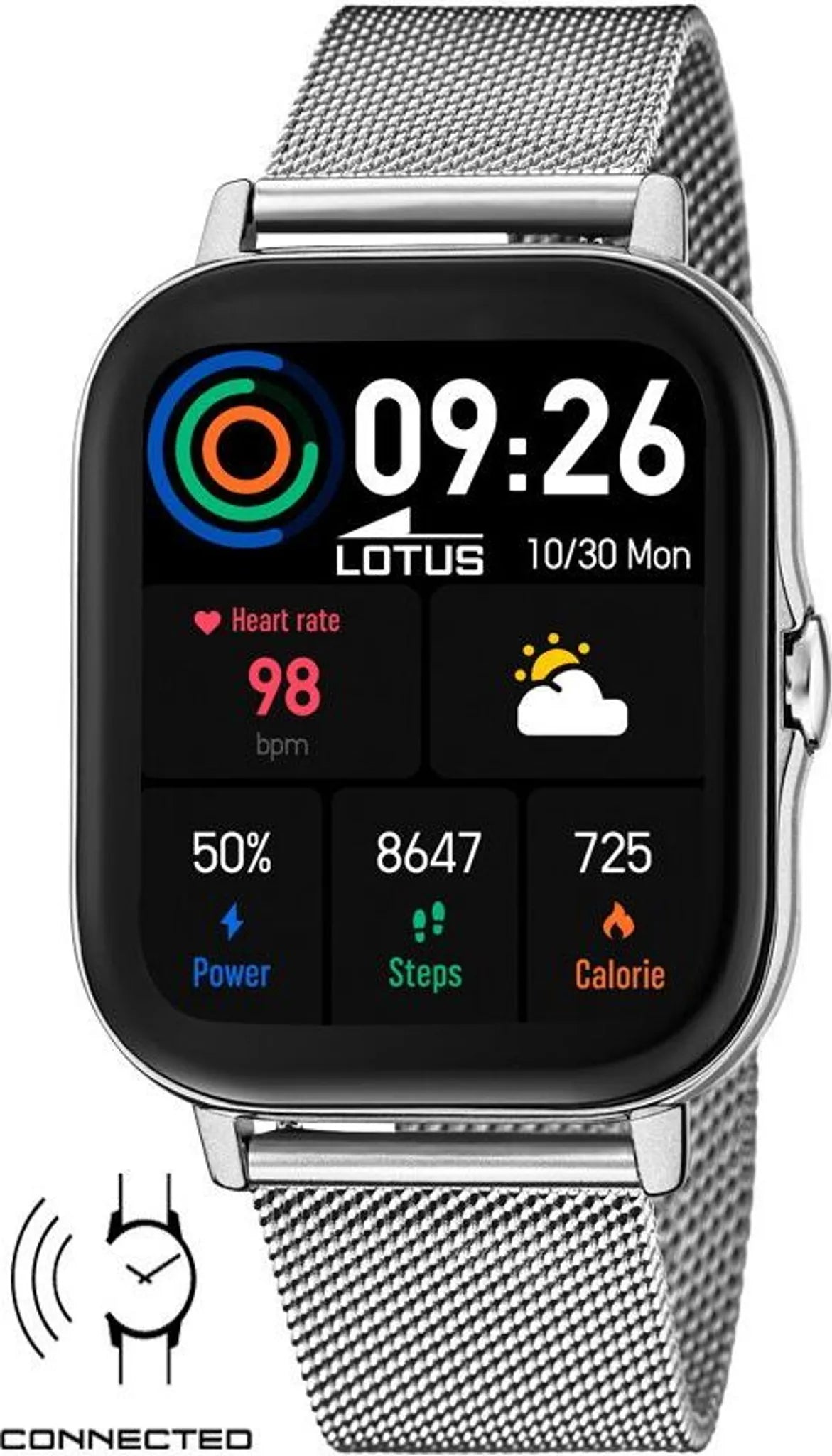 Lotus Smartwatch Sportuhr Edelstahlband 50044/1