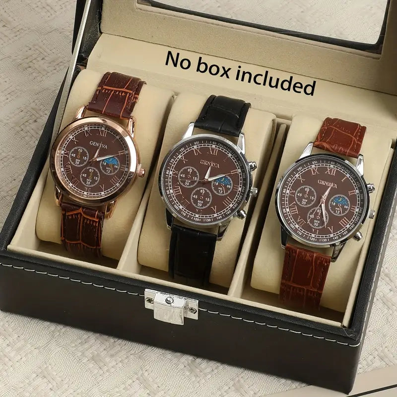 3 Stück/Set - Modische Business-Armbanduhr ,