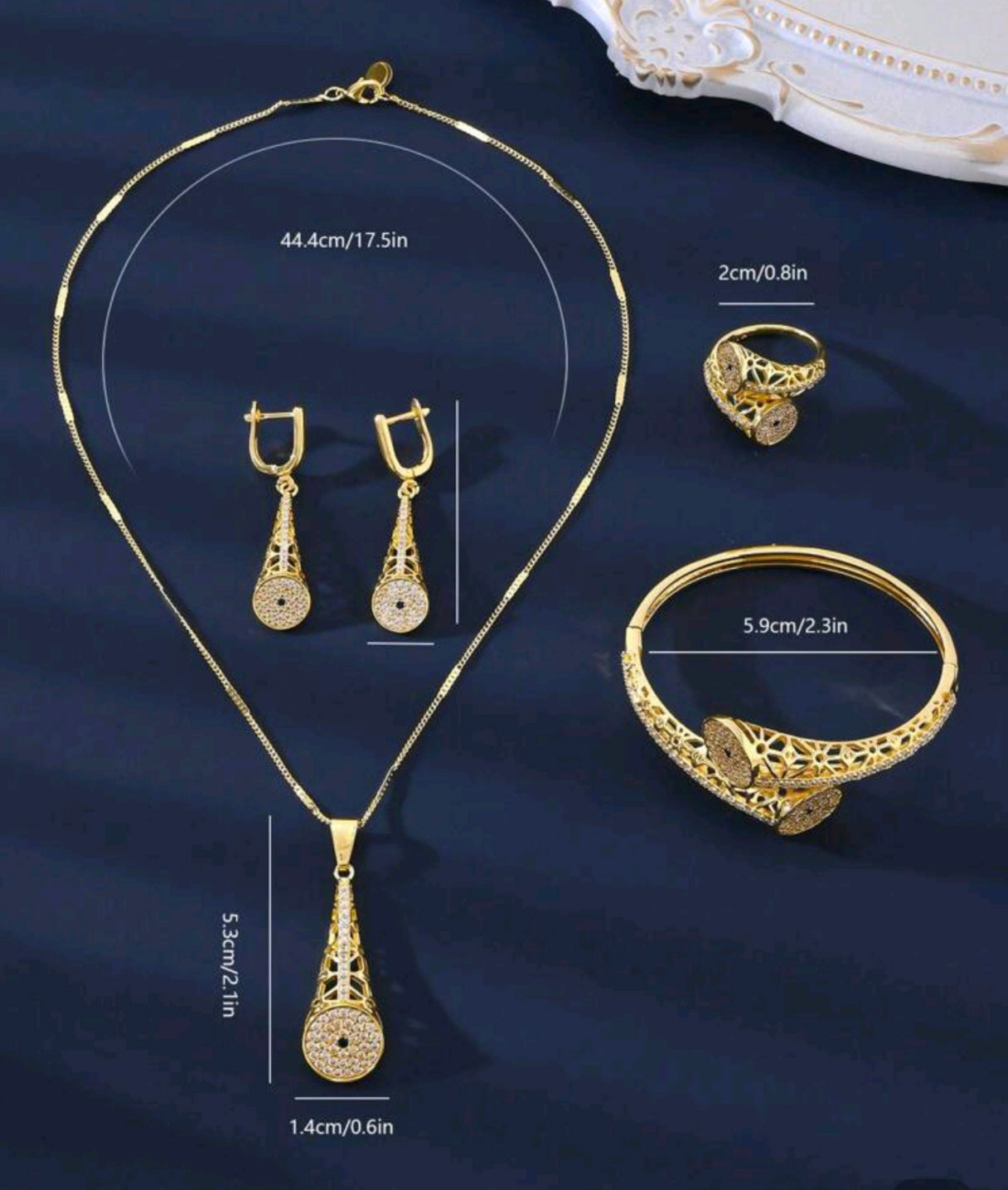 Modernes neues Design Hypoallergener 18k Schmuckset