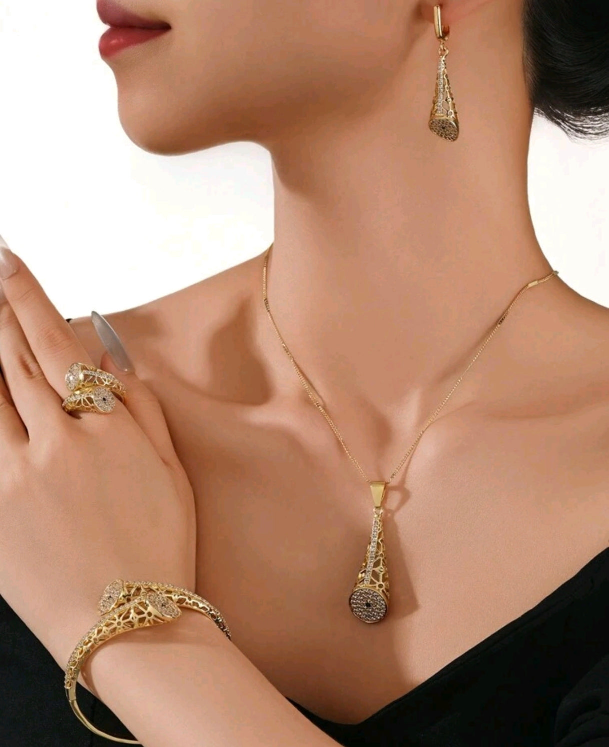 Modernes neues Design Hypoallergener 18k Schmuckset